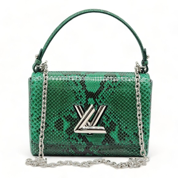 Louis Vuitton Twist MM Green Python $8700 - Picture 2 of 12